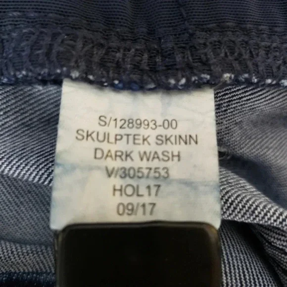 Athleta Skulptek Skinny Jeans Mid Rise Dark Wash Denim - Picture 7 of 7